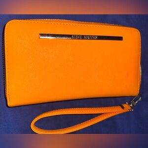 Orange Steve Madden wallet w/many compartments